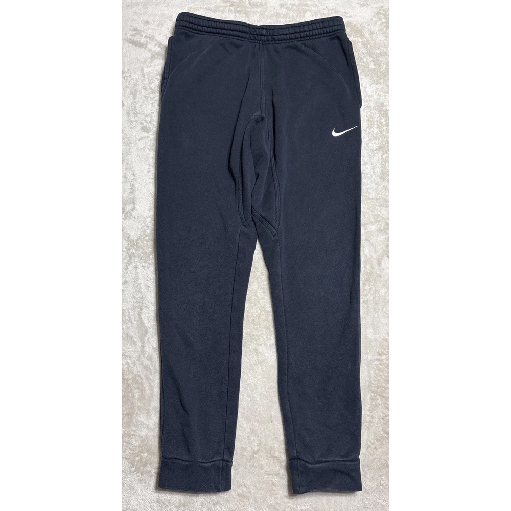 Nike Women's Medium Fleece Sweatpants Black Relaxed Fit Drawstring Waist Joggers